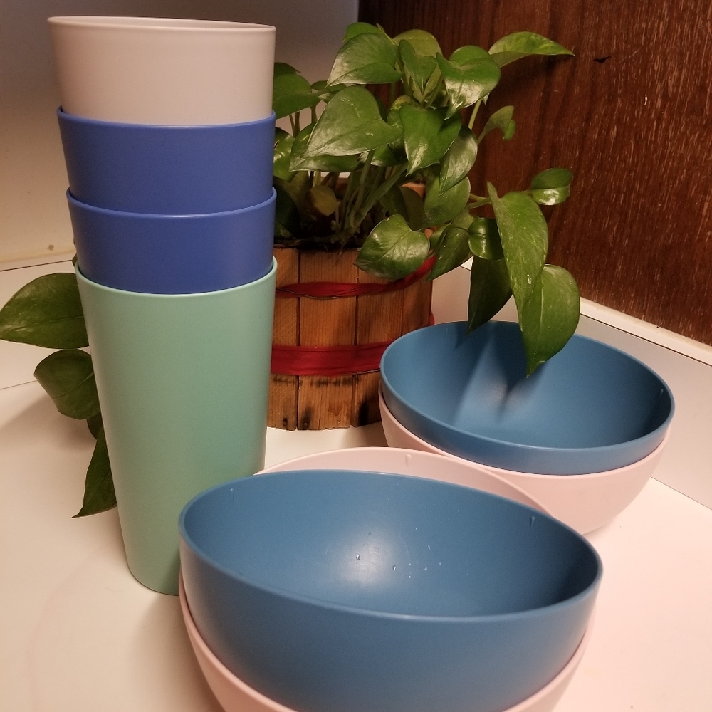 Better homes cereal bowls and drinking cups set
